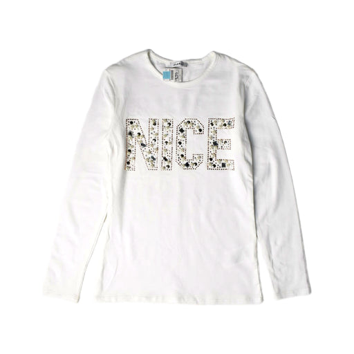 A White Long Sleeve Tops from Byblos in size 10Y for girl. (Front View)