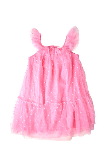A Pink Sleeveless Dresses from Seed in size 9Y for girl. (Front View)