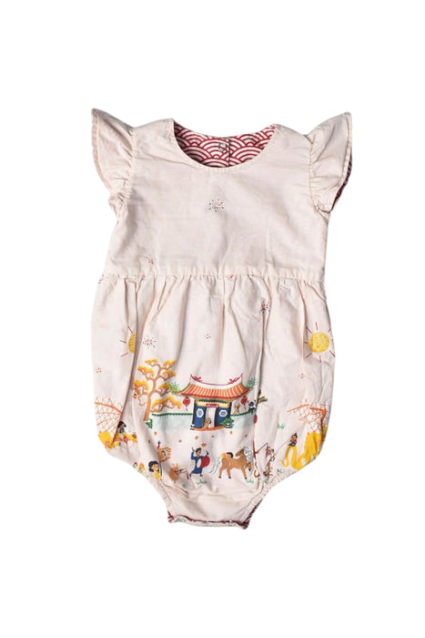 A Red Sleeveless Rompers from Maison Q in size XS for girl. (Front View)