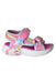 A Pink Sandals from Skechers in size 3T for girl. (Front View)