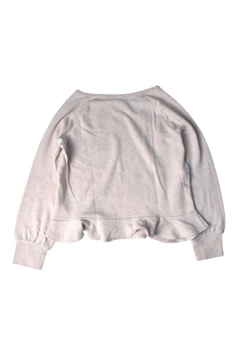 A Taupe Crewneck Sweatshirts from Crewcuts in size 10Y for girl. (Back View)