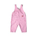 A Pink Long Overalls from Seed in size 6-12M for girl. (Back View)