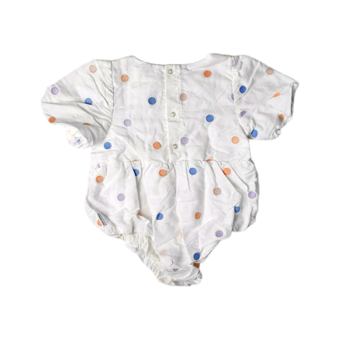 A White Short Sleeve Rompers from Country Road in size 12-18M for girl. (Back View)