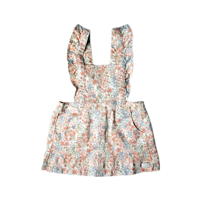 A Pink Overall Dresses from 7 For All Mankind in size 4T for girl. (Front View)