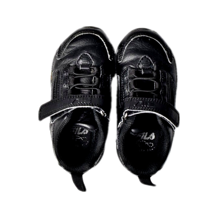 A Black Sneakers from Fila in size 3T for neutral. (Back View)