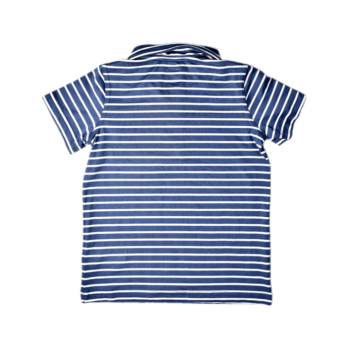 A Blue Short Sleeve Polos from Tommy Bahama in size 4T for boy. (Back View)