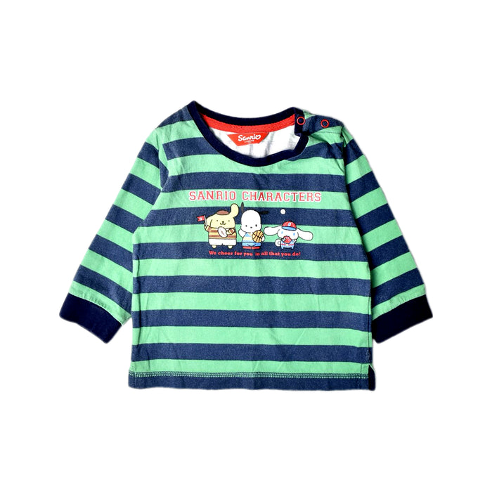 A Green Long Sleeve Tops from Sanrio in size 12-18M for boy. (Front View)