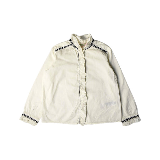 A White Long Sleeve Shirts from Bonpoint in size 6T for girl. (Front View)