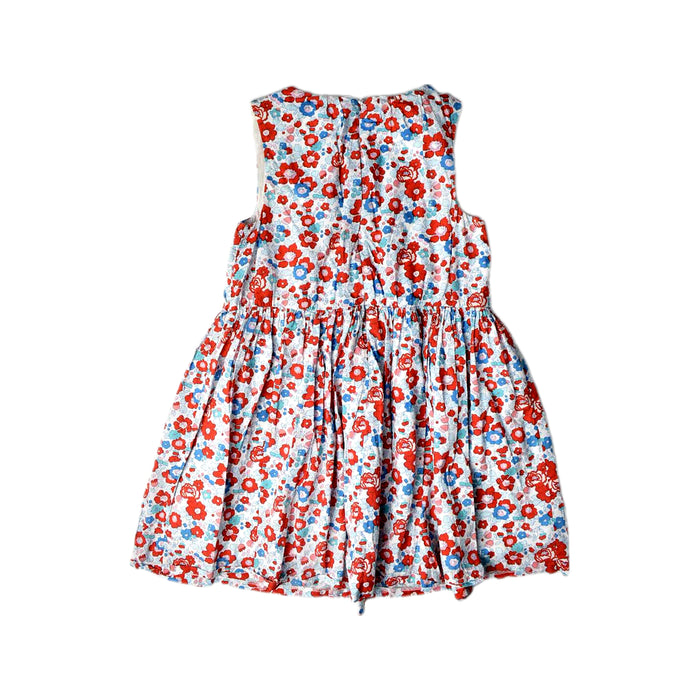 A Red Sleeveless Dresses from Jacadi in size 8Y for girl. (Back View)