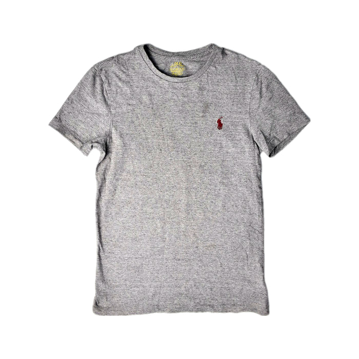 A Grey Short Sleeve T Shirts from Polo Ralph Lauren in size 8Y for girl. (Front View)
