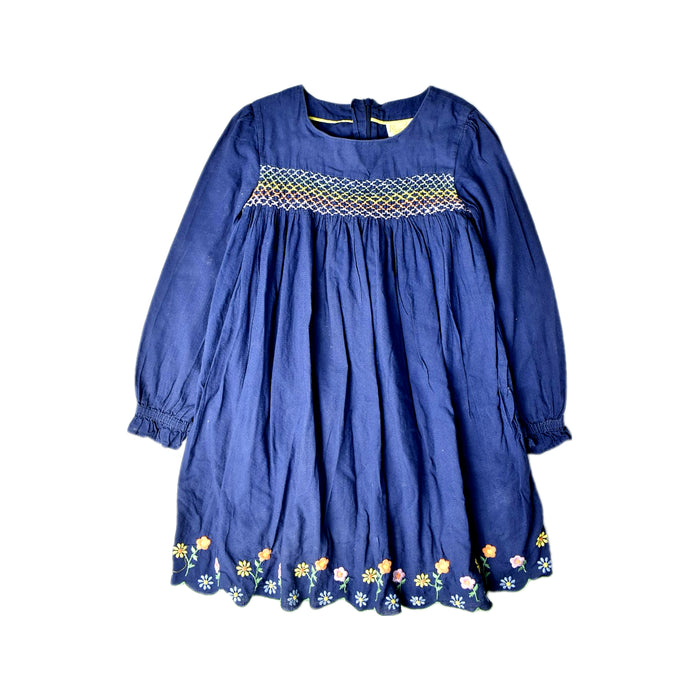 A Blue Long Sleeve Dresses from Boden in size 7Y for girl. (Front View)