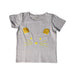 A White Short Sleeve T Shirts from Le Petit Society in size 6-12M for girl. (Front View)