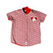 A Red Short Sleeve Shirts from Maison Q in size 2T for boy. (Back View)