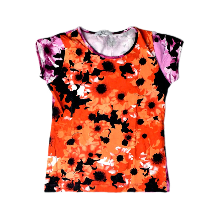 A Multicolour Short Sleeve Tops from Young Versace in size S for girl. (Front View)