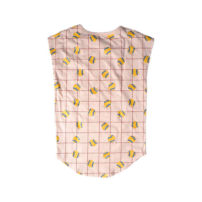 A Pink Sleeveless Tops from Le Petit Society in size 12Y for girl. (Back View)