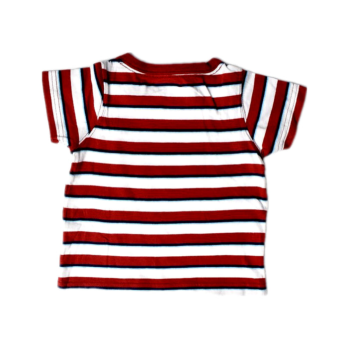 A Red Short Sleeve T Shirts from Tommy Hilfiger in size 6-12M for boy. (Back View)
