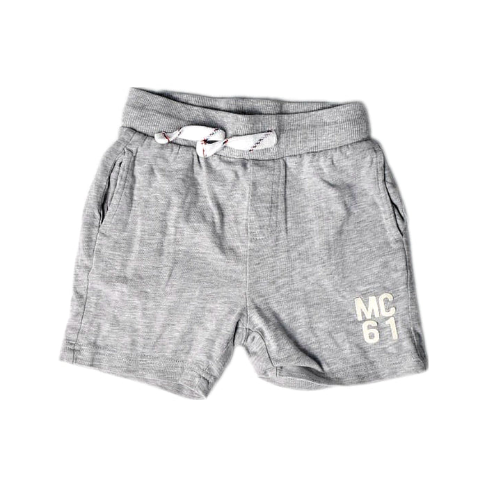 A Grey Shorts from Mothercare in size 12-18M for boy. (Front View)