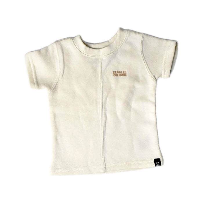A White Short Sleeve Tops from Kenneth Cole in size 6-12M for boy. (Front View)
