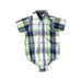 A Green Short Sleeve Bodysuits from RuggedButts in size 6-12M for boy. (Front View)