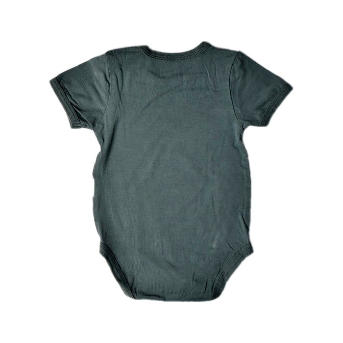 A Green Short Sleeve Bodysuits from Raph and Remy in size 3-6M for neutral. (Back View)
