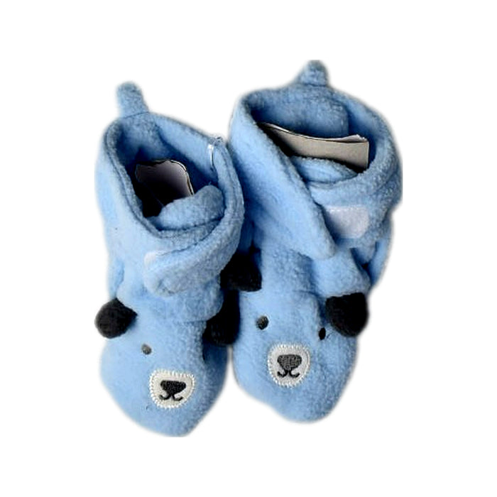 A Blue Booties from Hudson Baby in size 6-12M for boy. (Front View)