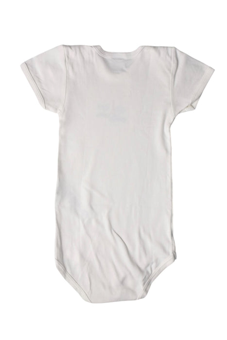 A White Short Sleeve Bodysuits from Petit Bateau in size 3T for girl. (Back View)