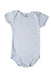 A Blue Short Sleeve Bodysuits from Petit Bateau in size 0-3M for neutral. (Front View)