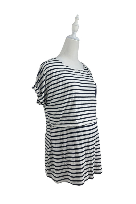 A Navy Short Sleeve Tops from Jojo Maman Bébé in size Maternity-S for maternity. (Back View)