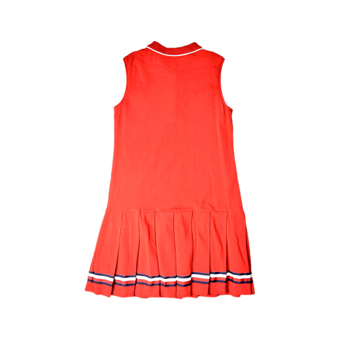 A Red Sleeveless Dresses from Tommy Hilfiger in size 10Y for girl. (Back View)