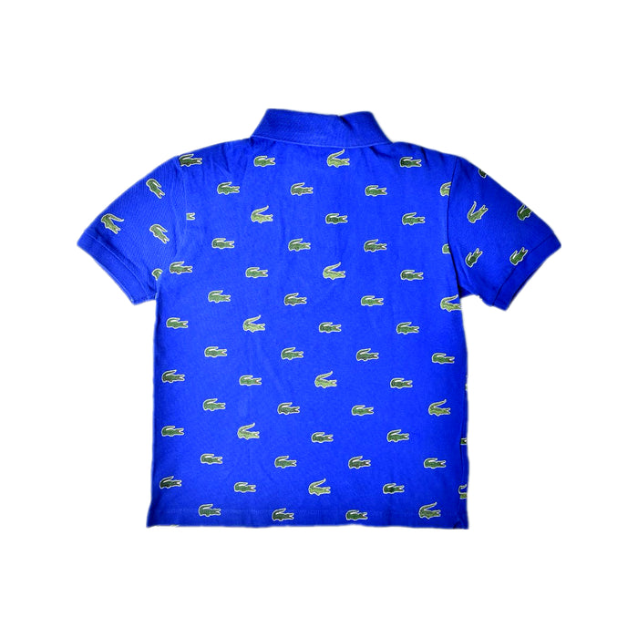 A Blue Short Sleeve Polos from Lacoste in size 12Y for boy. (Back View)