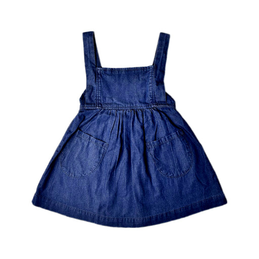 A Navy Overall Dresses from Mabo in size 2T for girl. (Front View)