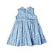 A Blue Sleeveless Dresses from Elly in size 6-12M for girl. (Back View)