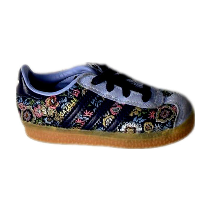A Black Sneakers from Adidas in size 12-18M for girl. (Front View)