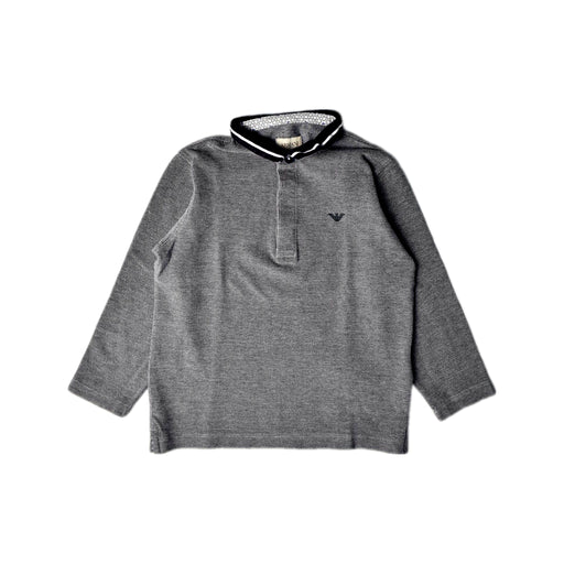 A Grey Long Sleeve Polos from Armani in size 4T for boy. (Front View)