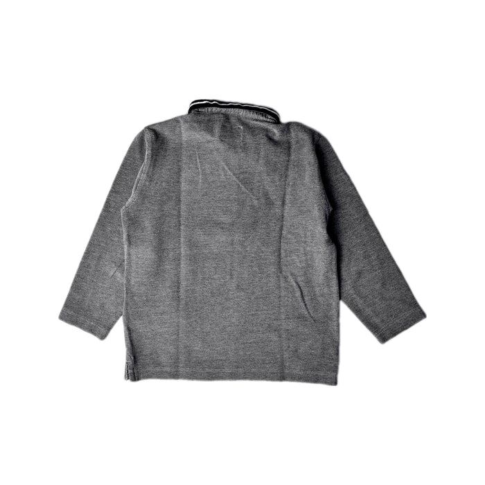 A Grey Long Sleeve Polos from Armani in size 4T for boy. (Back View)
