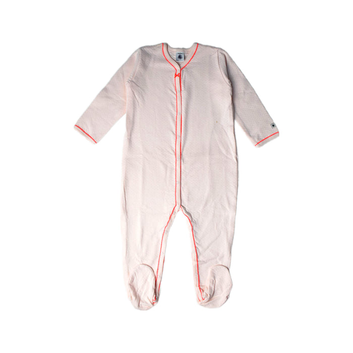A Pink Long Sleeve Jumpsuits from Petit Bateau in size 2T for girl. (Front View)