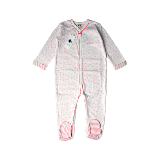 A Pink Long Sleeve Jumpsuits from Petit Bateau in size 2T for girl. (Front View)