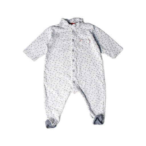 A White Long Sleeve Jumpsuits from Petit Bateau in size 3-6M for boy. (Front View)