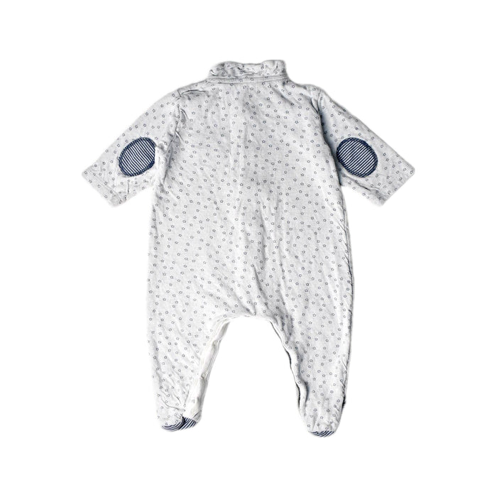 A White Long Sleeve Jumpsuits from Petit Bateau in size 3-6M for boy. (Back View)