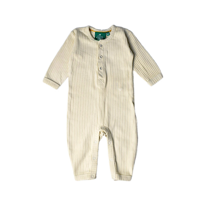 A Beige Long Sleeve Jumpsuits from Little Green Radicals in size 0-3M for neutral. (Front View)