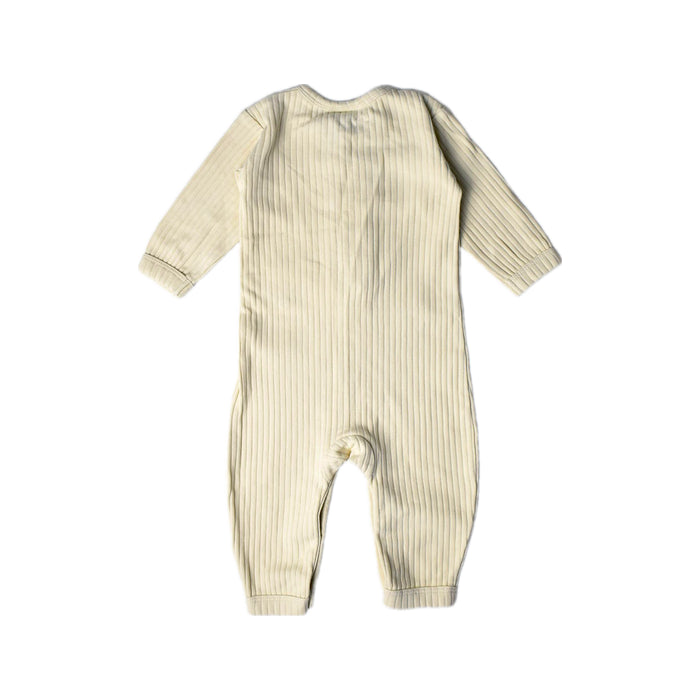 A Beige Long Sleeve Jumpsuits from Little Green Radicals in size 0-3M for neutral. (Back View)