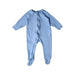 A Blue Onesies from Purebaby in size 3-6M for boy. (Front View)