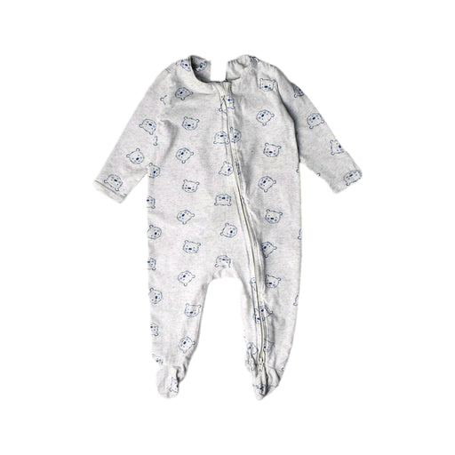 A Grey Onesies from Seed in size 3-6M for boy. (Front View)