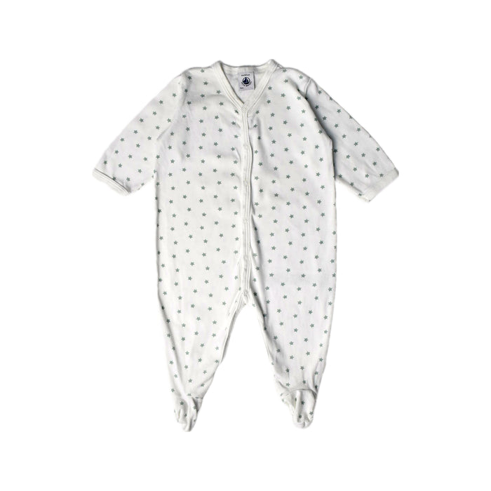 A White Long Sleeve Jumpsuits from Petit Bateau in size 3-6M for boy. (Front View)