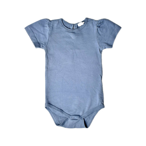 A Blue Short Sleeve Bodysuits from Jamie Kay in size 6-12M for girl. (Front View)