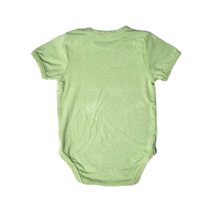 A Green Short Sleeve Bodysuits from Raph and Remy in size 3-6M for neutral. (Back View)