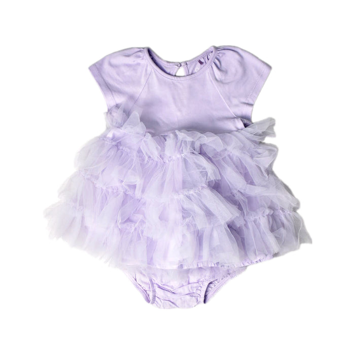 A Purple Dress Sets from Mothercare in size 0-3M for girl. (Front View)