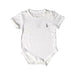 A White Short Sleeve Bodysuits from Raph and Remy in size Newborn for neutral. (Front View)