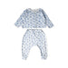 A Blue Pyjama Sets from Petit Bateau in size 6-12M for boy. (Front View)