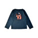 A Navy Long Sleeve T Shirts from Petit Bateau in size 3T for boy. (Front View)